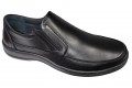 Pantofi lati usori din piele naturala negri si talpa cusuta poliuretan EPA